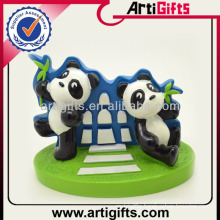 Customized 3D lovely panda polyresin figurine